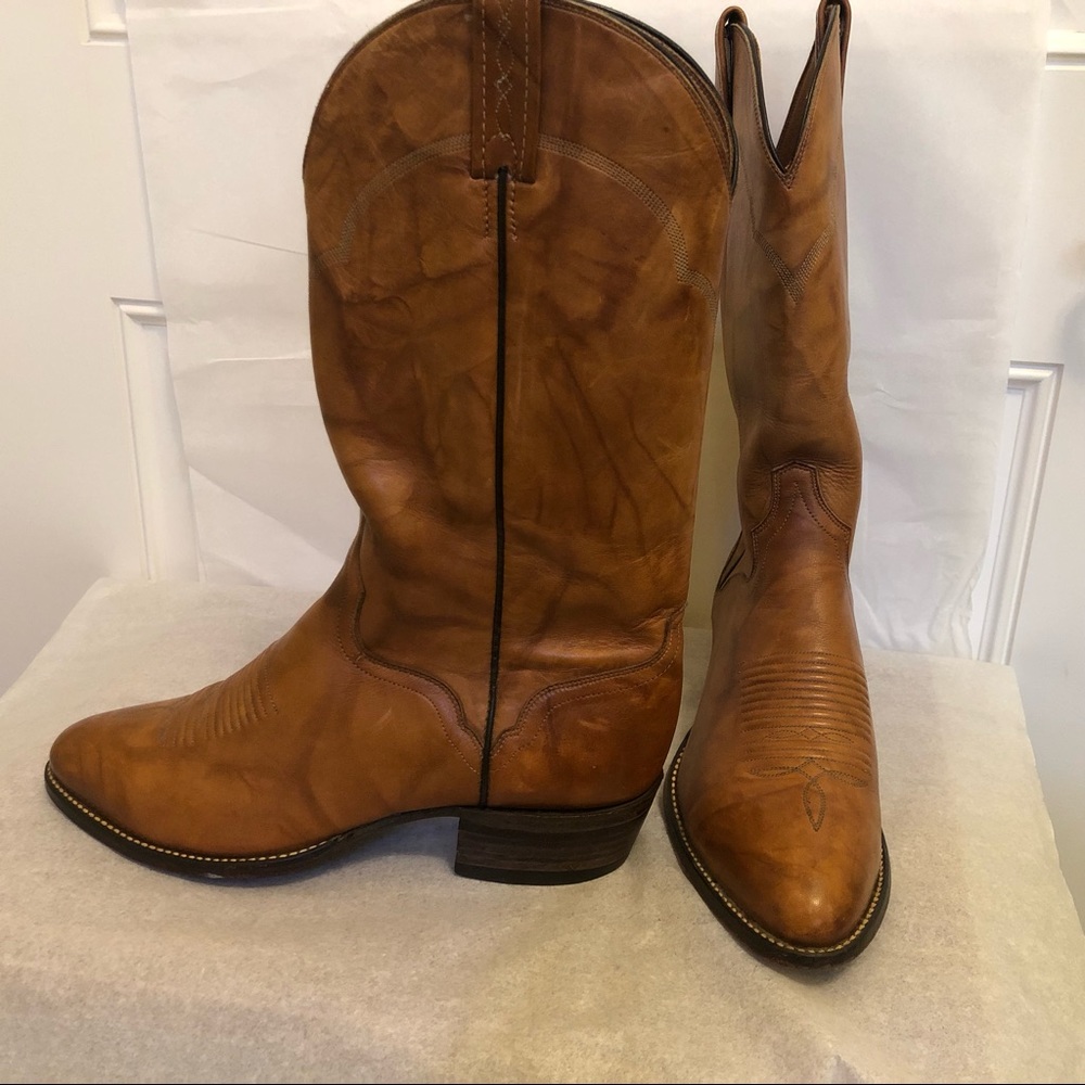 The El Dorado Cowboy Boots Leather Brown 10D amazing shape